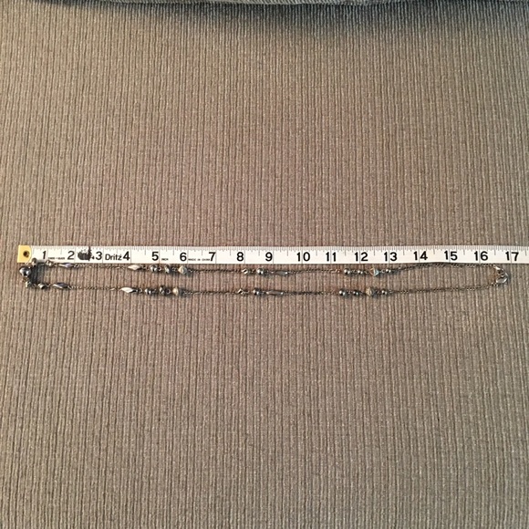 Silver Bead & Chain Necklace - Picture 2 of 3